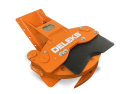 graifer forestier hidraulic cu lama de taiere atasata pentru mini excavator cleste mod cf 11