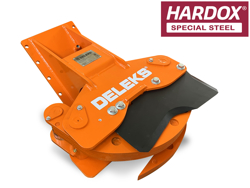 graifer forestier hidraulic cu lama de taiere atasata pentru mini excavator cleste mod cf 11