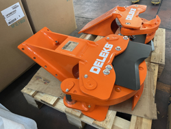 graifer forestier hidraulic cu lama de taiere atasata pentru mini excavator cleste mod cf 11