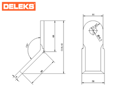 tocatoare cu brat articulat hidraulic cu tocator sau cositoare mod merlo