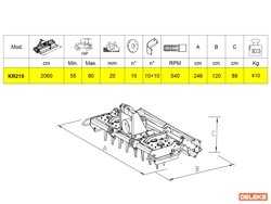 grapa rotativa cu tavalug pentru tractor mod kr 210
