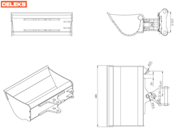 cupa taluzare inclinare hidraulica pentru miniexcavator s100 600s30