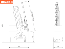 tocatoare cu brat articulat hidraulic cu tocator sau cositoare mod airone