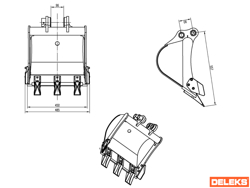 cupă pentru miniexcavator s180 b450