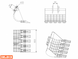 cupă pentru miniexcavator s180 800st