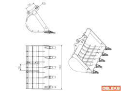 cupă pentru miniexcavator s280 1000st
