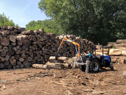 лесной кран гидравлический с захватом для древесины задненавесной мод crab 3000