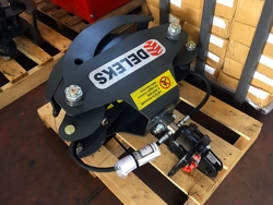 бревнозахват гидравлический для дерева грузоподъемность 400 кг с ротором 360 для мини экскаваторов мод dk 10 gr 10