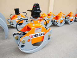 захват для бревен грузоподъемность 1000 кг с вращающимся ротором мод dk 11c gr 30