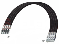 4 гидравлических шланга с разъемами