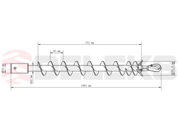 шнек ø 10cм для буровой машины