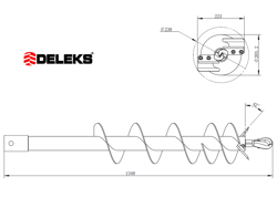 шнек ø 20cм для буровой машины zhd