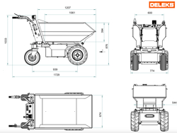 Электрическая мототачка xe500he