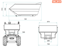 Электрическая мототачка xe500he