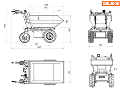 Электрическая мототачка xe500e
