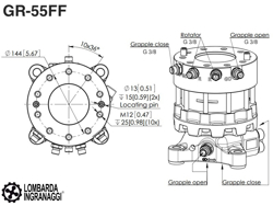 грейфер лесной на 2 0 тонны dk 16 gr 55ff с фланцевым ротором для быстрого соединения