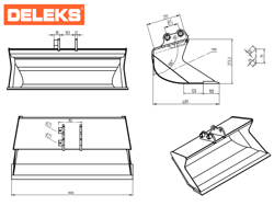 ковш для мини экскаватора s100 600