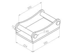 крепление для мини экскаватора s40