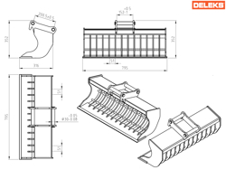 ковш для мини экскаватора s100 800sts30