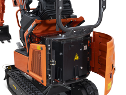 мини экскаватор компактный с резиновыми гусеницами и набором аксессуаров мод e110